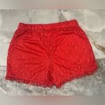 Almost Famous Red Lace Shorts Photo 1