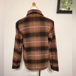 BB Dakota Plaid Jacket Boxy Shacket by Steve Madden Brown Pockets Women’s Size S Photo 6