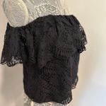 Guess Womens Sz: M Sasha Off-The-Shoulder Black Lace Lined Blouse. Grip elastic. Photo 8