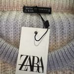 ZARA  Sweater Womens XL Rainbow Pastel Striped Knit Balloon Sleeves NEW Photo 1
