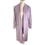 HELENE BERMAN Volume Sleeve Long Wool Blend Coat In Lilac Photo 1