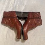 Naturalizer  Ruby Brown Leather Zip Ankle Boots Womens 8.5M Buckle Biker Photo 3