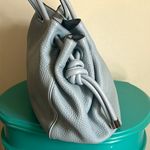 Michael Kors  Large Pebbled Leather Dalia Dusty Blue Tote Shoulder Bag Photo 1