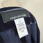 Jones New York Velvet Silk Navy Blue Tailored Blazer size 4 Photo 6