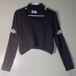 SEEK the Label Crop Top Size Small Charcoal Gray Photo 0