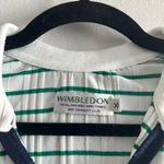 Wimbledon Tennis Striped Collared Tank XL Green White Photo 1