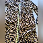 Leopard Print Robe Cozy house Full Zipper Two Pockets Lounger Wear Size 2 Brown Photo 13