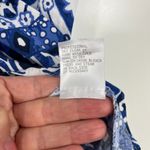 Haute Hippie XL Blue, White Sleeveless Batik Print Tank Top Photo 5