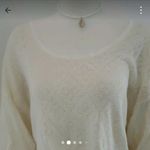 Free People Free PeopleWomen's White Cream Tea Sweater Photo 5