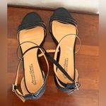 Badgley Mischka American Glamour Queen Black Sparkle Glitter Wedge Womens 10 Photo 4