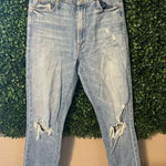 Mother The Dazzler Shift Chew Jeans Size 26 Misbeliever Blue Photo 0