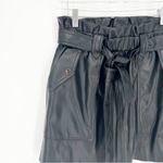 ZARA Faux Leather Belted Mini Skirt M Black Photo 3
