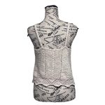 Anthropologie  XS Ivory Pointelle Sweater Tank | V-Neck Boho Cottagecore Knit Photo 4