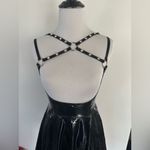 Dolls Kill DISRUPT THE PEACE MINI DRESS vinyls black dress XS Photo 2