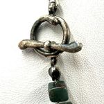 Moss agate sterling silver pendant necklace Green Photo 3