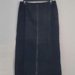 Jenne Maag Black Suede Lined Zipper Pencil Skirt Size L Size L Photo 0