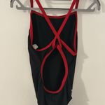 Speedo Solid Piped Thin Strap One Piece Swimsuit Photo 2