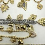 Lot Mixed Heart Charm Necklaces Bracelets Gold Silver Tone Costume Jewelry Photo 3