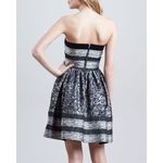 Red Valentino $895 Strapless Full Skirt Jacquard Dress IT 40, Sz 2 Photo 3