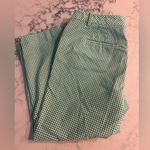 Talbots  Perfect Skimmer Pants Womens 10 Green Gingham Plaid Cropped Pants EUC Photo 9