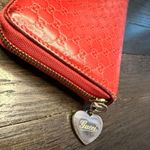 Gucci Authentic  Red Guccissima Leather Zip Wallet | Heart Charm | Photo 2