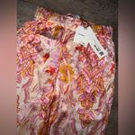 ZARA RARE  NWT SASHA Pant - Pink and orange paisley print Photo 5