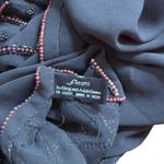 Vintage 90s Fleurs by Elegant Additions Sheer Grey Scarf Pink Beading Fairy Gray Photo 5