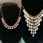 TWO GOLD TONE FASHION NECKLACES Photo 1