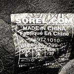 Sorel Addington Lace Up Holiday Boots Heeled Platform Faux Fur Leather Black 6 Photo 5