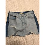 PacSun Jean Skirt Two Tone Distressed Raw Hem Size 27 Photo 4