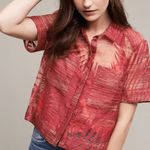 Maeve  ANTHROPOLOGIE Sun Palm Midi Top size2.                          order(57) Photo 0
