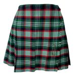 Vintage 70s Trimingham’s Bermuda Green Wool Plaid Wrap Kilt Skirt, Size XS Photo 0