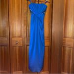 BCBGMAXAZRIA $368 BCBG LARKSPUR BLUE "MARIJA" BEADED STRAPLESS LONG GOWN DRESS size 2 Photo 3