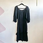 David Brown Maxi Dress Boho Flowy Oversized Lagenlook Coastal Small‎ Blue Photo 1