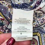 Rewind  Navy Blue Patterned Short Sleeve Blouse Size Juniors Small Photo 3