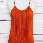 Burnt Orange Boho Fringe Festival Tank Top Size Medium Photo 0