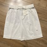 Vince NWT Belted Stretch Cotton & Linen Blend Shorts Photo 4