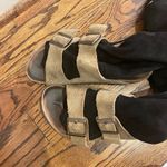 Birkenstock  Brown Khaki Suede Slip-On Sandals Photo 3