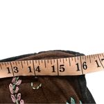 Boho Patchwork Midi Skirt Bohemian Fit & Flare Embroidery Floral Paisley Green Size M Photo 3