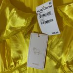 NWT Mille Eloise Ruffle Sleeve Dress Citron Yellow Satin Size Large Photo 5
