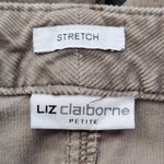 Liz Claiborne  Taupe Brown Bootlegg Corduroy Pants Size 10 Petite Brown Corduroys Photo 5