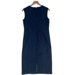 Vintage 111 State Stretch Blue Denim Sleeveless Midi Sheath Dress Size 6 Photo 2
