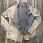 Democracy Raw Hem Cardigan Sweater with pockets, size Medium, pit to pit is 19, front length side is 31, back length is 22 Photo 4