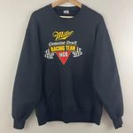 Jerzees Vintage Black Miller Genuine Draft Racing Team MGD Pullover Sweatshirt Photo 0