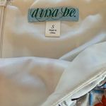 Dina Be  Cream and Orange Embroidered Mini Skirt Photo 2