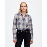 Madewell NWT‎  Flannel Snap-Front Shirt in Plaid - Size 6 Photo 3