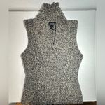 Athleta Tunic Sweater Women’s Size Medium Marbled Gray White Vest Lambswool Used Photo 2