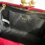 American Vintage Vintage Red Stain Small Crossbody Purse Large Pearl Clasp Photo 5