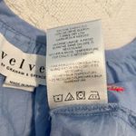 Velvet by Graham Spencer Martha neon floral embroidered blouse XS TB 4707 Blue Photo 7