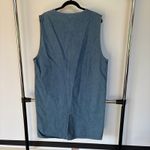 Vintage 90s Denim Jean Dress Boxy Teacher Academia Blue V Photo 2